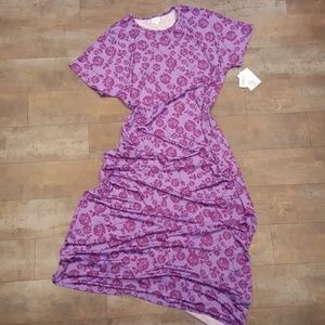Lularoe Maria purple roses 2XL